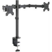 Fully Adjustable Dual LCD Monitor Desk Mount Stand